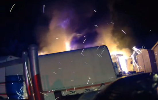 Escondido Neighborhood Stunned by Late-Night Garage Fire, No Injuries Reported as Firefighters Contain Blaze