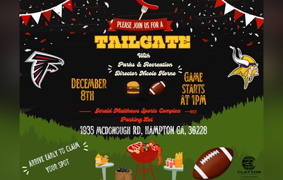 Falcons and Vikings Fans Unite, Clayton County Hosts Community Tailgate at Gerald Matthews Sports Complex