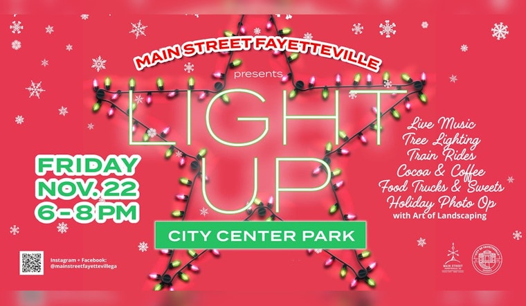 Fayetteville Sparkles with Holiday Spirit at Light Up City Center Park This Friday