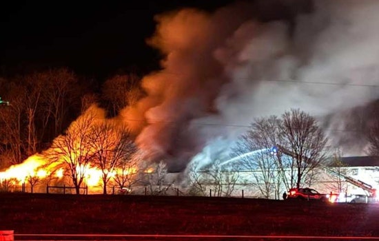 Firefighters Across Four Counties Battle Three-Alarm Barn Fire in Lebanon County