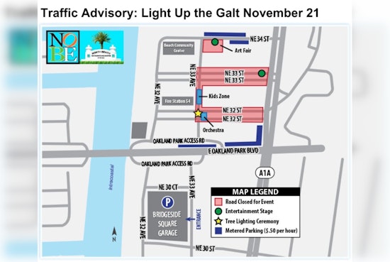 Fort Lauderdale Gears Up for Annual 'Light Up the Galt' Celebration, Traffic Advisories Issued