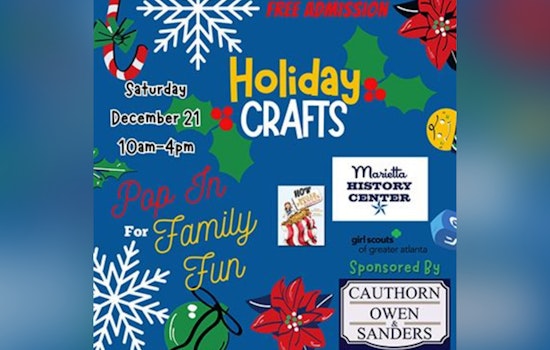 Free Holiday Pop-In Event at Marietta History Center Welcomes Families for Festive Crafts and Local Performances