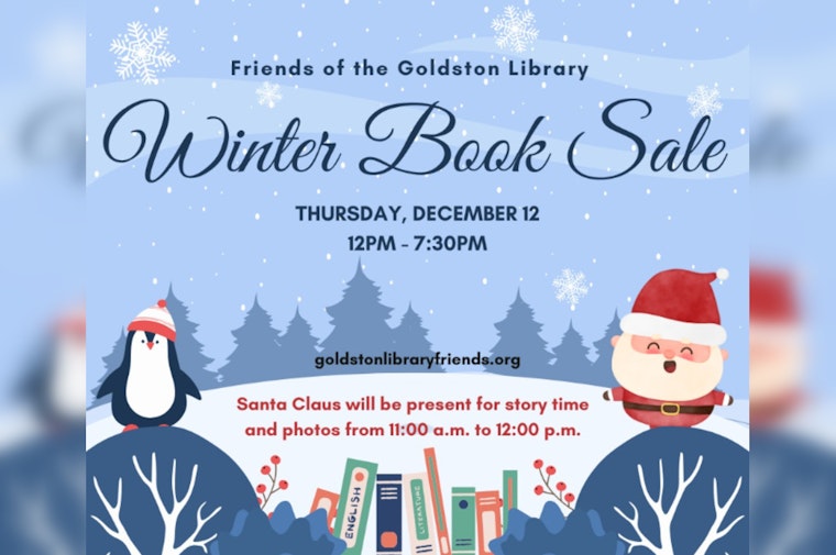 Goldston Public Library Hosts Winter Book Sale with Special Visit from Santa Claus
