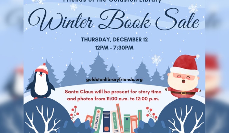Goldston Public Library Hosts Winter Book Sale with Special Visit from Santa Claus