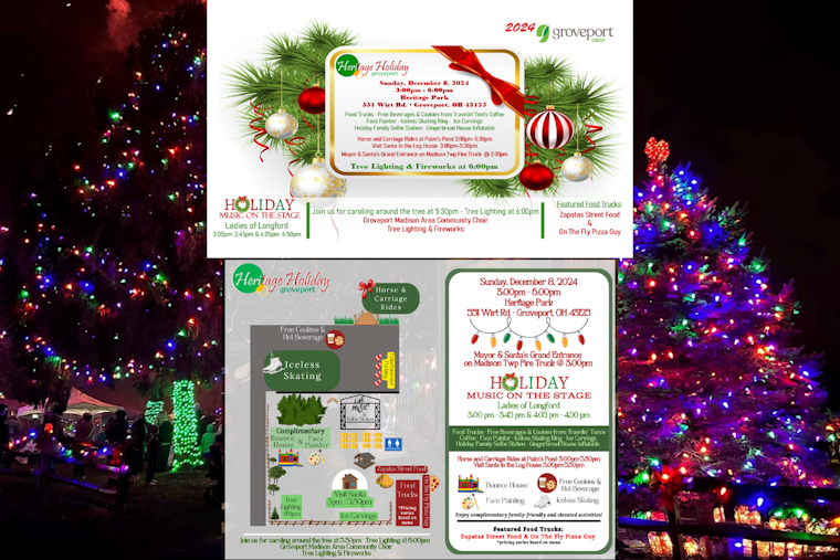 Groveport Announces Festive Lineup for Annual Heritage Holiday Event with Santa, Live Music, and Fireworks