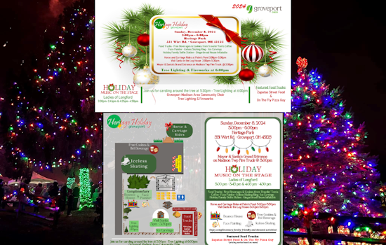 Groveport Announces Festive Lineup for Annual Heritage Holiday Event with Santa, Live Music, and Fireworks