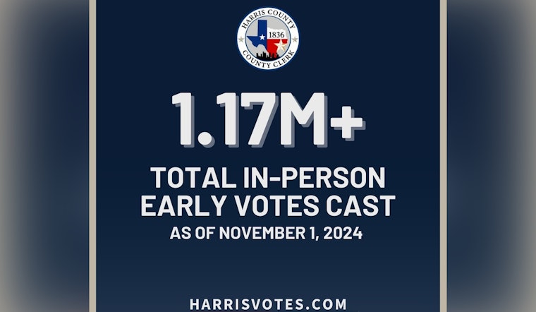 Harris County Shatters Early Voting Records with 1.7 Million Ballots Cast Ahead of Election Day