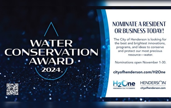 Henderson Seeks Nominees for Annual Water Conservation Award