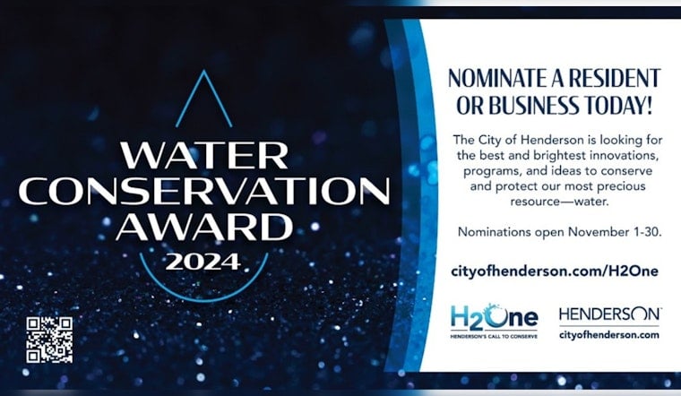 Henderson Seeks Nominees for Annual Water Conservation Award