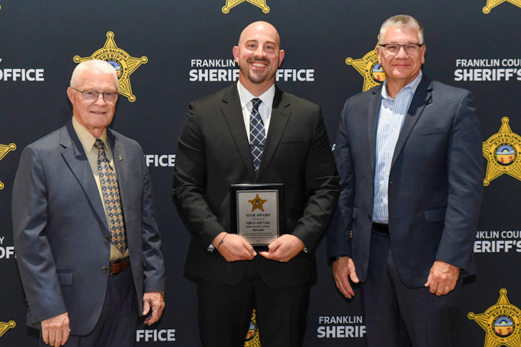 Hilliard Police Officer Jeff Long Receives STAR Award for Exemplary Service from Franklin County Sheriff's Office