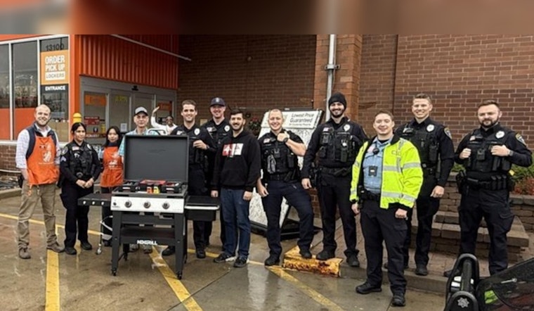 Home Depot Enhances Community Relations with Griddle Donation to Eden Prairie Police Department