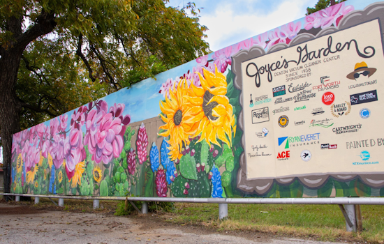 "Joyce's Garden": Downtown Denton Celebrates Community Icon with Vibrant New Mural