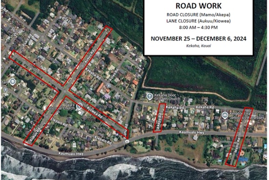 Kekaha Commuters Alert as Two-Week Lane Closures Are Announced for Road Resurfacing
