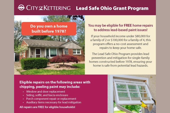Kettering Launches Lead Safe Ohio Grant to Provide Free Home Repairs for Lead Hazard Reduction