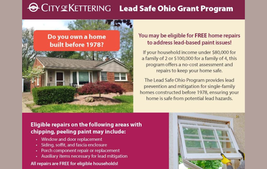 Kettering Launches Lead Safe Ohio Grant to Provide Free Home Repairs for Lead Hazard Reduction