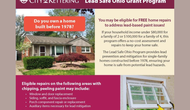 Kettering Launches Lead Safe Ohio Grant to Provide Free Home Repairs for Lead Hazard Reduction