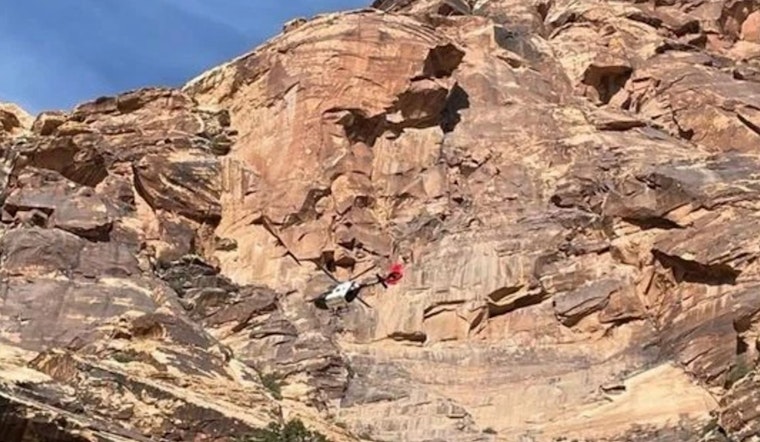 Las Vegas Climber Unconscious After Fall, Airlifted by SAR at Red Rock Canyon