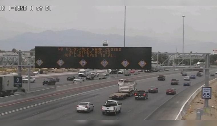 Las Vegas Traffic Alert as I-15 Faces Overnight Closures for ATM Sign Installations