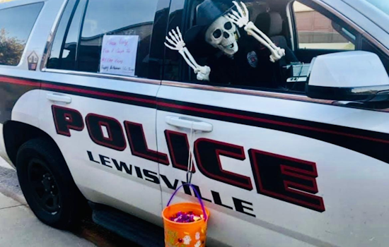 Lewisville Police Department Engages with Locals on Social Media Amid Officer Bones' Halloween 'Vacation'