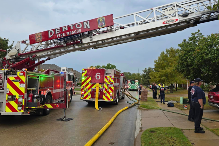 Lightning Suspected as Culprit in Denton House Fire, No Injuries Reported Thanks to Quick Firefighter Response
