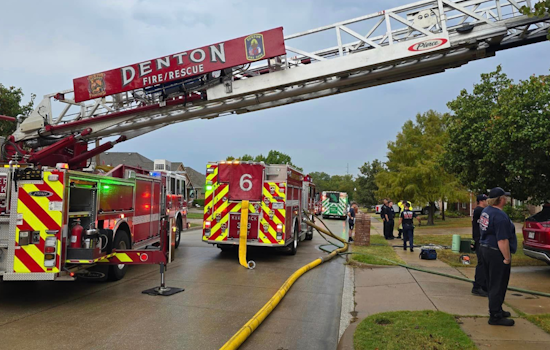Lightning Suspected as Culprit in Denton House Fire, No Injuries Reported Thanks to Quick Firefighter Response