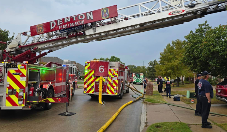 Lightning Suspected as Culprit in Denton House Fire, No Injuries Reported Thanks to Quick Firefighter Response
