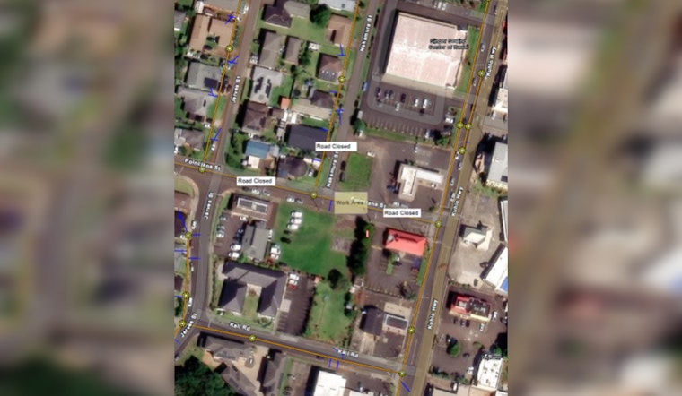 Līhu‘e Streets Closed for Emergency Sewer Repairs on Poinciana Street from Dec 3-6