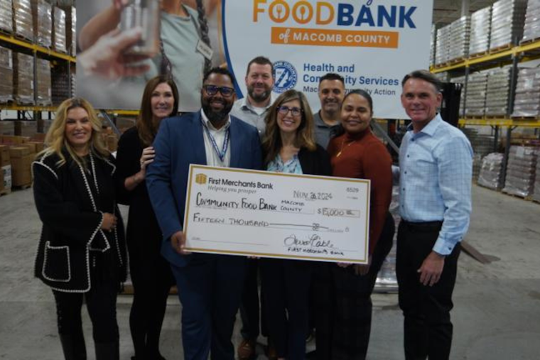 Macomb County's Community Food Bank Receives Generous $15,000 Boost from First Merchants Bank