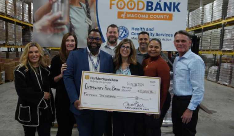 Macomb County's Community Food Bank Receives Generous $15,000 Boost from First Merchants Bank