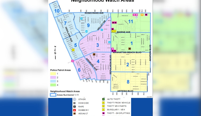 Manhattan Beach Police Report 23 Arrests and Multiple Crimes Amid Week of Vigilance