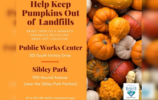 Mankato Invites Residents to Recycle Jack-O'-Lanterns for Environmental Benefit