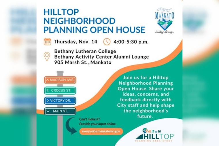 Mankato's Hilltop Neighborhood Vision, Last Chance for Resident Input at Bethany Lutheran College Open House