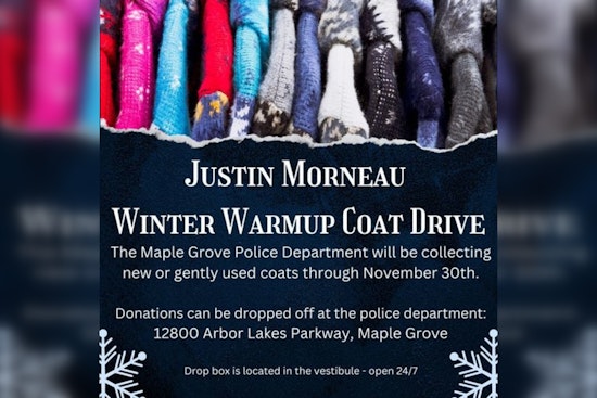 Maple Grove Police Launch Justin Morneau Winter Warmup Coat Drive to Support the Needy