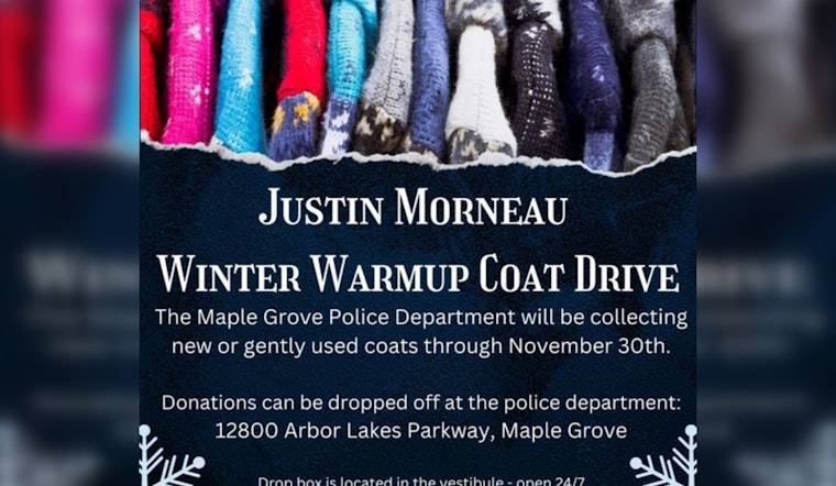Maple Grove Police Launch Justin Morneau Winter Warmup Coat Drive to Support the Needy