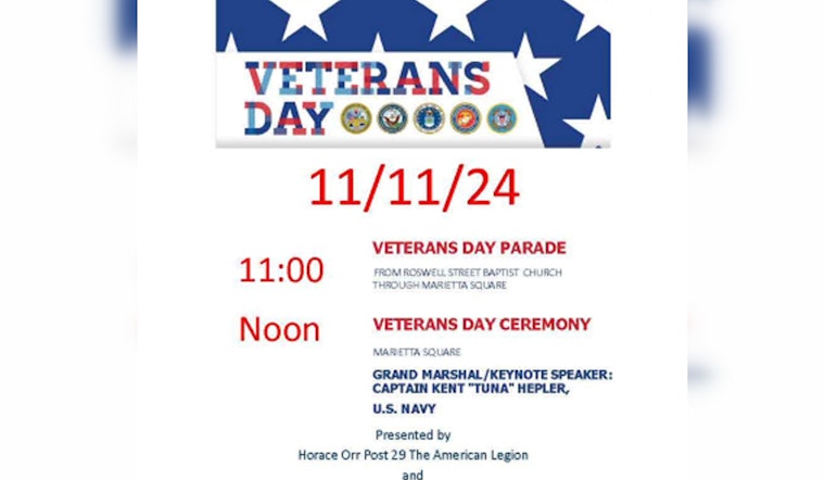 Marietta Honors Veterans with 20th Annual Parade on November 11