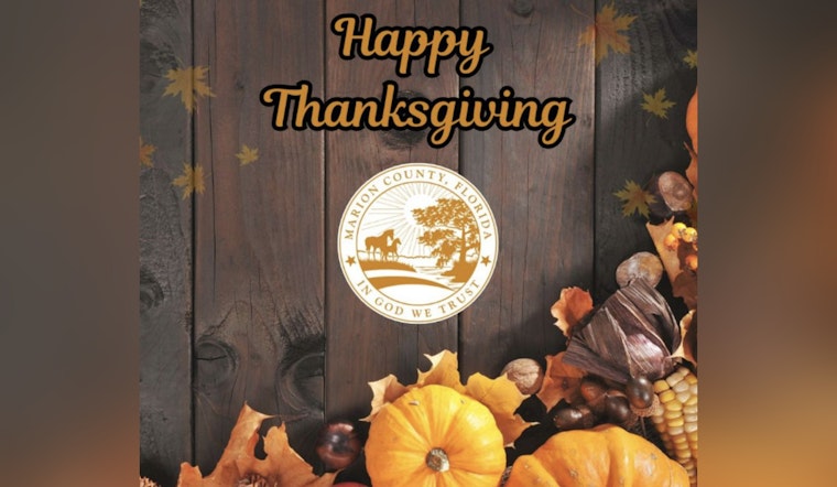 Marion County Announces Thanksgiving Holiday Closures for Key Services and Facilities