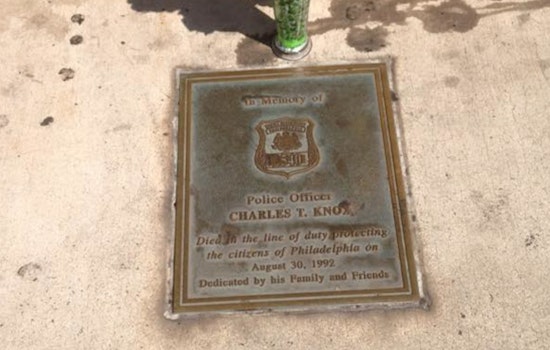 Memorial Plaque for Fallen Philadelphia Officer Charles Knox Vanishes, Investigation Underway