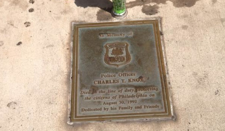 Memorial Plaque for Fallen Philadelphia Officer Charles Knox Vanishes, Investigation Underway