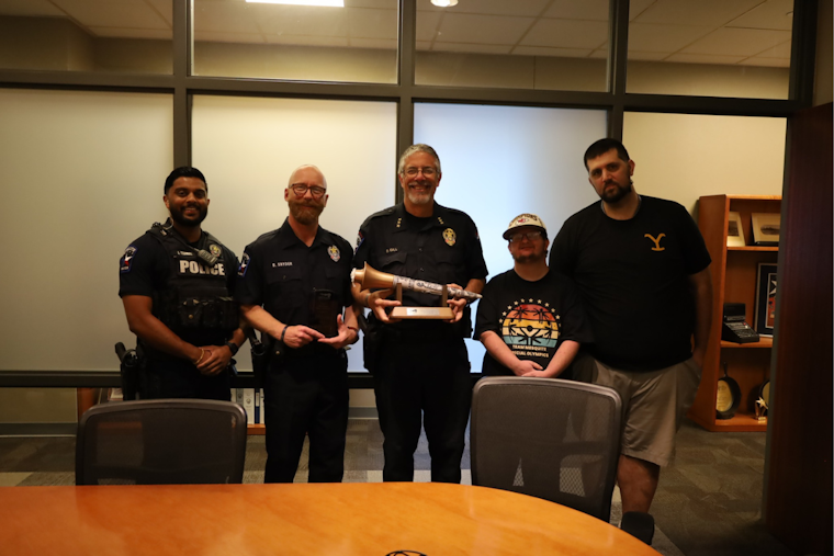Mesquite Police Department Celebrates Special Olympics Recognition with Commemorative Torch Display