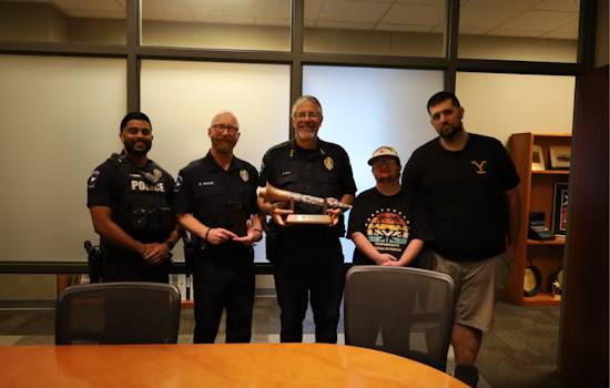 Mesquite Police Department Celebrates Special Olympics Recognition with Commemorative Torch Display