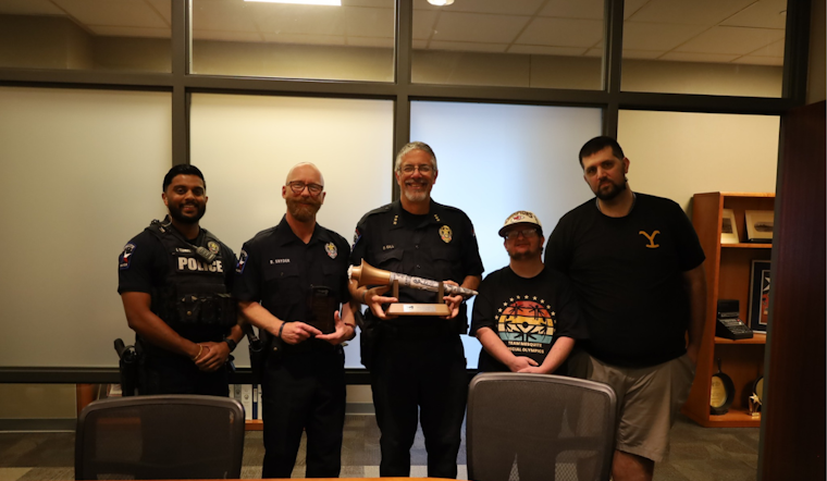 Mesquite Police Department Celebrates Special Olympics Recognition with Commemorative Torch Display