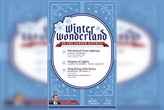 Milwaukee's Garden District to Sparkle with Festivities at 8th Annual Tree Lighting Event