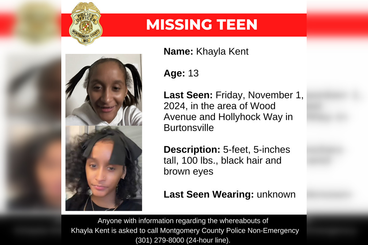 Montgomery County Police Seek Public's Help in Search for Missing