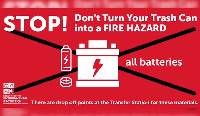 Montgomery County Promotes Safe Battery Disposal on America Recycles Day