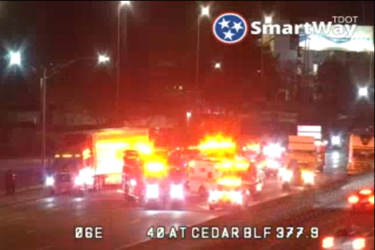 Multi-Vehicle Accident on I-40 West Near Cedar Bluff Causes Major Traffic Delays in Knoxville