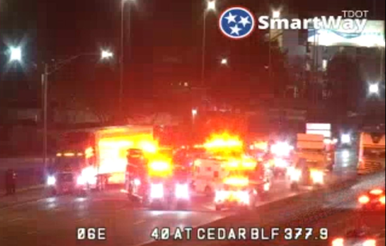 Multi-Vehicle Accident on I-40 West Near Cedar Bluff Causes Major Traffic Delays in Knoxville