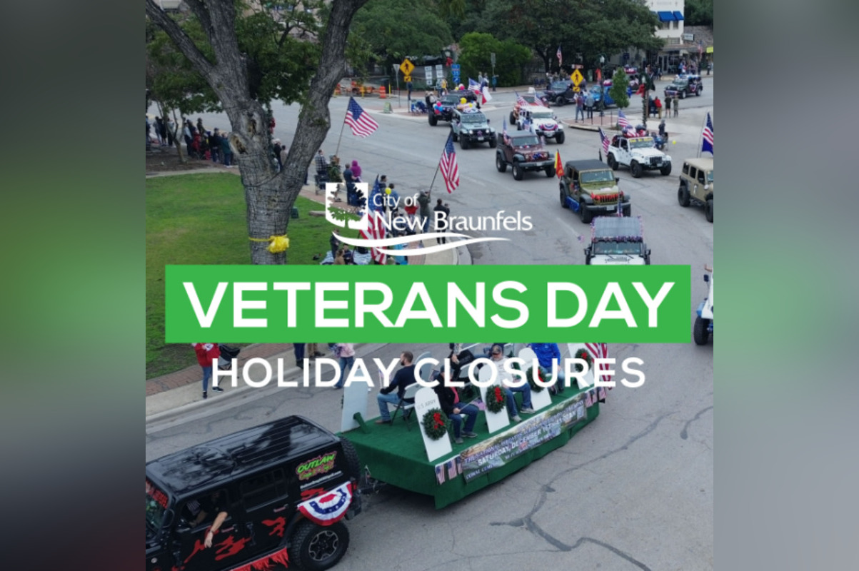 New Braunfels Announces Nov 11 City Closures for Veterans Day, Parade