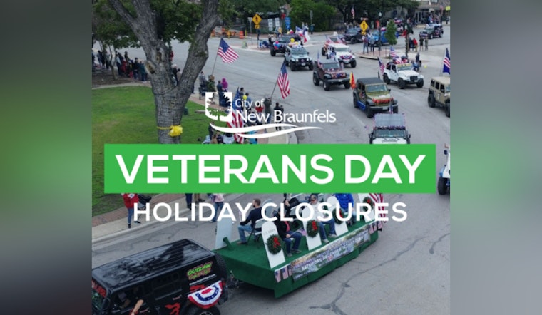 New Braunfels Announces Nov 11 City Closures for Veterans Day, Parade to Impact Traffic