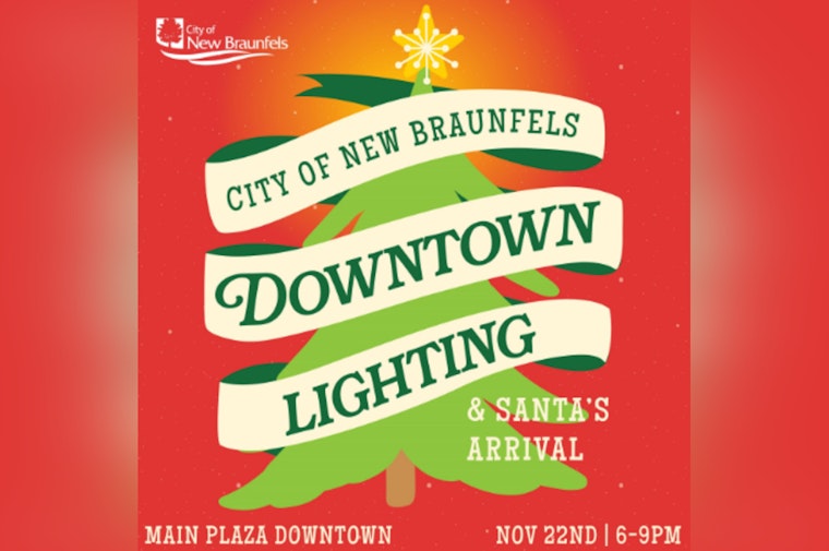 New Braunfels to Sparkle with Downtown Holiday Lighting and Santa's Arrival on November 22