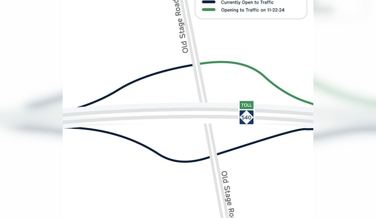 New Exit Ramp from Toll N.C. 540 West to Old Stage Road Opens Today, Aiming to Ease Triangle Traffic